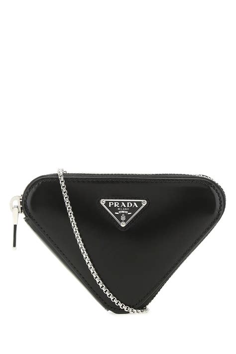 prada logo plaque pouch|Prada triangle logo.